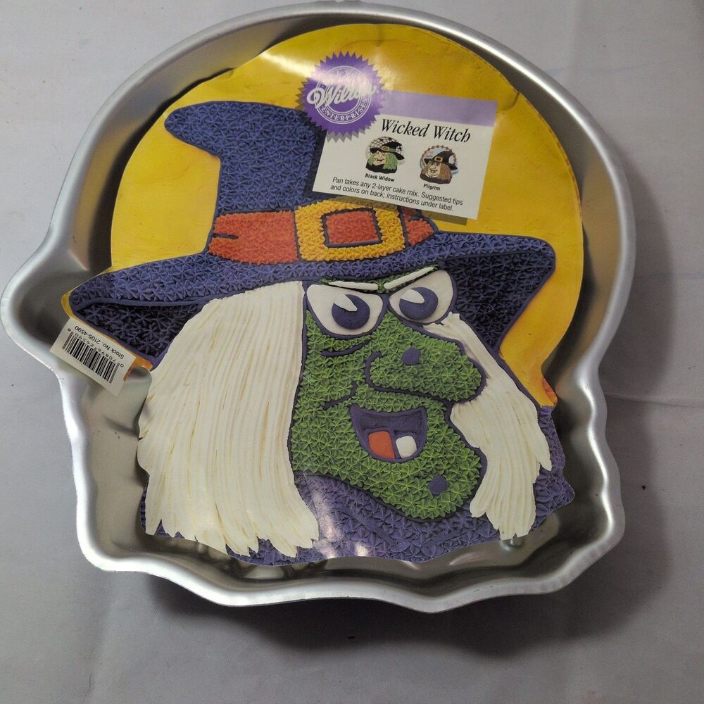WILTON Cake Pan Wicked Witch Aluminum Scary Halloween Party Pilgrim